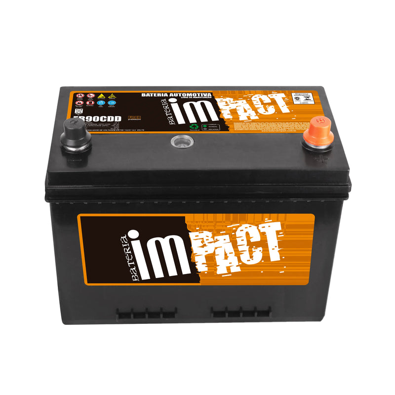 Bateria Impact 90Ah (FR90CDD) [Caixa Alta] Livre de Manutenção | 12 Meses de Garantia