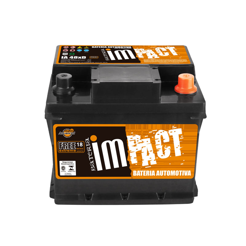 Bateria Impact 48Ah (IA48XD) Livre de Manutenção | 18 Meses de Garantia