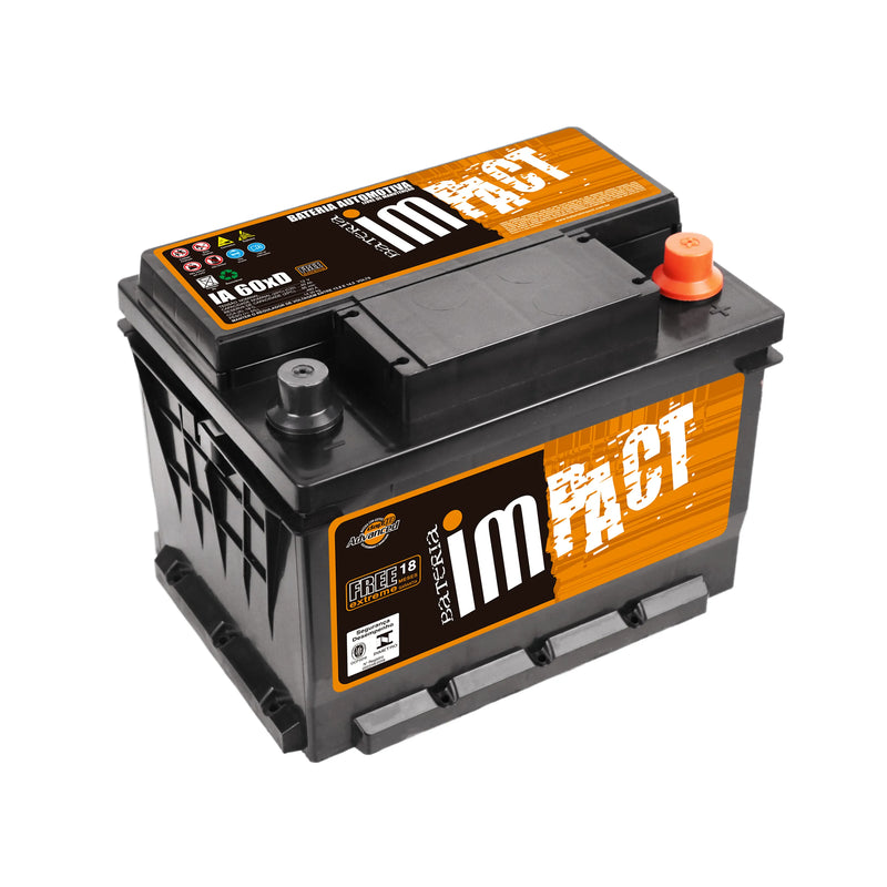 Bateria Impact 60Ah (IA60XD) Livre de Manutenção | 18 Meses de Garantia