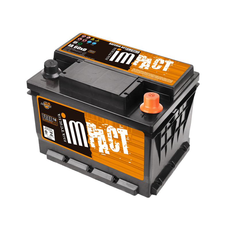 Bateria Impact 60Ah (IA60XD) Livre de Manutenção | 18 Meses de Garantia