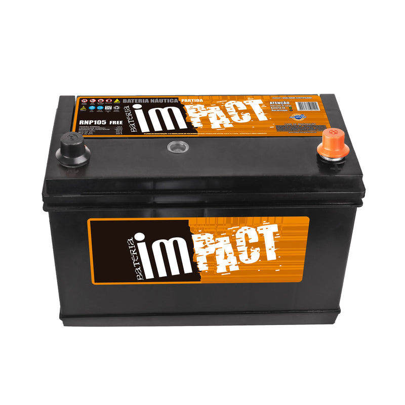 Bateria Impact 105Ah (RNP105) [Polo Esquerdo] Livre de Manutenção | 12 Meses de Garantia