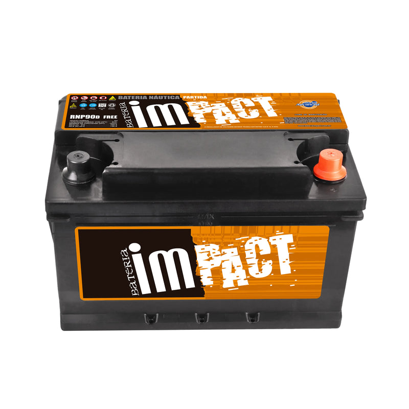 Bateria Impact 90Ah (RNP90D) Livre de Manutenção | 12 Meses de Garantia